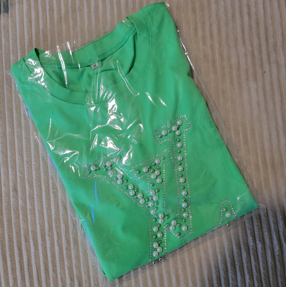 Stylish Vibrant Green Short Sleeve Tee